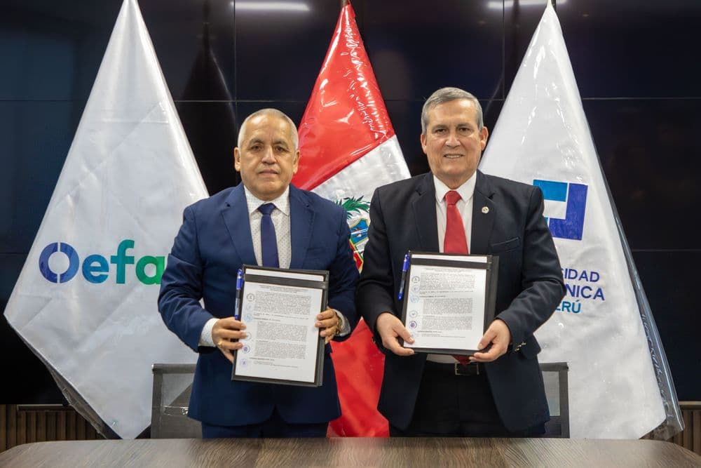 Universidad Politécnica del Perú suscribe alianza estratégica con OEFA para el desarrollo académico